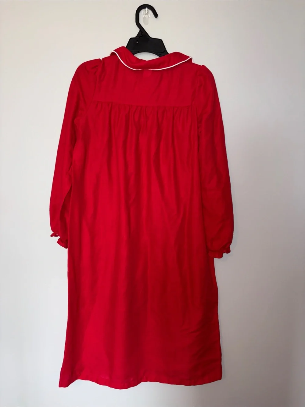 Vintage Gymboree Red Girls' Holiday Gown with Gingerbread Embroidery Youth Large